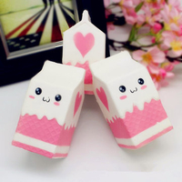 Squishy Jumbo Pink Milk Bottle Box 11cm Slow Rising Soft Collection Gift Decor Toy