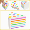 Squishy Jumbo Rainbow Cake 10cm Slow Rising With Packaging Collection Gift Decor Toy