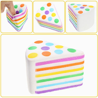 Squishy Jumbo Rainbow Cake 10cm Slow Rising With Packaging Collection Gift Decor Toy