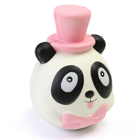 Squishy Mr Panda Hat Bow Tie Jumbo 14cm Slow Rising Collection Gift Decor Toy