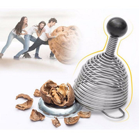 Stainless Nut Cracker Walnut Device Nut Opener Stretchable Stainless Spring Kitchen Tool