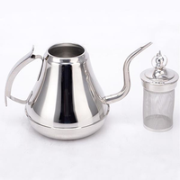 Stainless Steel Fine Mouth Pot Beautifully Coffee Tea Kettle Percolator Pot Kitchen Tool