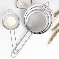Stainless Steel Kitchen Handheld Flour Powder Sifter Sieve Mesh Baking Icing Sugar Shaker Tool