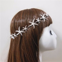 Starfish Crystal Rhinestone Headband Hairband Bridal Tiara Crown Wedding Prom Accessories