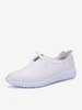 Stitching Lace Up Pure Color Flat Sport Casual Lazy Shoes