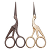 Stork Embroidery Scissors Eyebrow Ear Hair Trimmer Gold Bronze