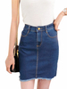 Street Burr Knee Length High Waist Women Casual Denim Skirts
