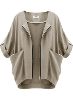 Street Quarter Casual Pocket Women Loose Jacket