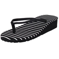 Stripe Beach Thong Flats Platform Flip Flops Slippers