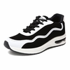 Stripe Color Match Casual Sport Lace Up Flat Running Shoes