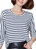 Stripe Long Sleeve O Neck Casual T-shirt For Women