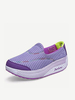 Stripe Platform Rocker Sole Color Match Sport Shoes For Women