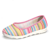 Stripe Rainbow Color Flat Soft Breathable Loafers For Women