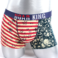 Striped Stars Printing Modal Boxer