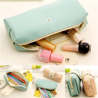 Student Storage Box Pencil Pen Case Purse Pocket Makeup Zipper Pouch Bag