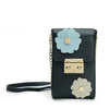 Stylish 5.5inch Phone Bag Flower Pattern Chain Crossbody Bag