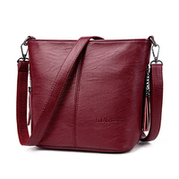 Stylish Bucket Bag PU Leather Crossbody Bag Shoulder Bags For Women