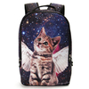Stylish Creative Polyester Cat Starry Sky Large Capacity Laptop Bag Backpack