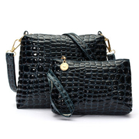 Stylish Crocodile Pattern Crossbody Bag
