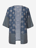 Stylish Floral Shawl Short Sleeve Loose Women Cardigan Jacket