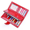 Stylish Hasp Pure Color Wax Paper Card Holder Long Wallet 5.5inch Phone Bag