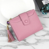 Stylish PU Leather Short Tassel Wallet Card Holder Purse