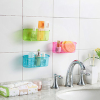 Suction Storage Rack Sponge Brush Storage Organizer Cup Holder Kitchen Gadget