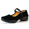 Suede Black Buckle Platform Ballet Dance Soft Light Shoes