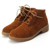 Suede Boots Lace Up Flat Shoes