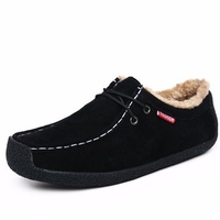 Suede Fur Lining Lace Up Oxford Casual Shoes For Men