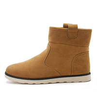 Suede High Top Slip On Warm Fur Lining Casual Ankle Boots For Men