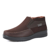 Suede Match Warm Fur Lining Flat Slip-on Casual Boots For Men