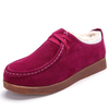 Suede Warm Fur Lining Platform Lace Up Boots For Women