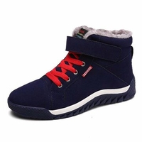 Suede Winter Hook Loop Warm Fur Lining Lace Up Casual Boots