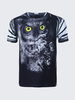 Summer 3D Cartoon Owl Printing Animal Personality Exaggerated O-neck T-shirt For Men