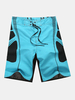 Summer Back Zipper Pocket Beach Surf Board Shorts for Men