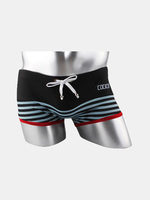 Summer Beach Swimming Pants Stripes Printing Colorful Trunks for Men