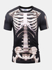 Summer Casual Tee Top 3D Bones Round Neck Short sleeve T-shirts for Men