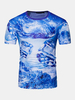 Summer Casual Tee Top 3D Hip-Pop Ice Cubes Printed Round Neck Short sleeve T-shirt for Men