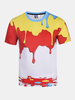 Summer Casual Tee Top 3D Paintings Printed Round Neck Short sleeve T-shirt for Men