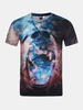 Summer Casual Tee Top 3D Yelling Bear Round Neck Short sleeve T-shirts for Men