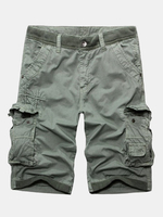 Summer Cotton Fashion Casual Loose Multi-pockets Cargo Shorts for Men