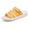 Summer Cow Leather Flat Platform Sandals For Women