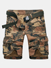 Summer Loose Camouflage Multi-Pocket Cotton Cargo Shorts Casual Shorts For Men
