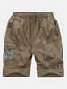 Summer Loose Elastic Waist Cotton Pants Casual Sport Knee Length Shorts For Men