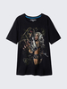 Summer Mens 3D Skull Beauty Gun Noctilucent Printing Round Neck Short Sleeved Tshirts