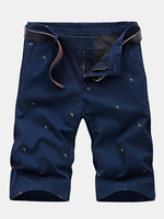 Summer Mens Casual Printing Shorts Loose Fit Cotton Plus Size Pants