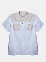 Summer Mens Chinese Style Vintage Flax Cotton Cool Short Sleeved Shirts