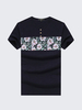 Summer Mens Cool Flower Printing T Shirts Round Neck Short Sleeved Cotton Top Tees