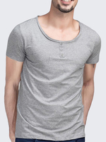 Summer Mens Cotton Solid Color Crew Neck Short Sleeved T Shirts